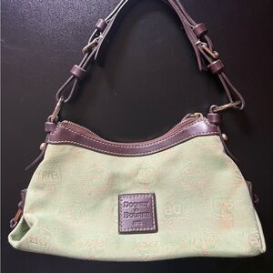 Dooney & Bourke Olive and Chocolate Shoulder Bag